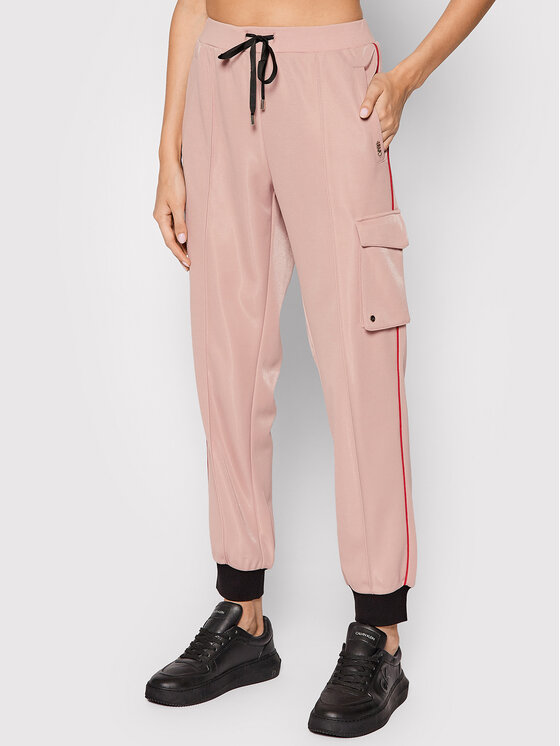 Liu Jo Sport Liu Jo Sport Kalhoty z materiálu TF1058 J6241 Růžová Regular Fit