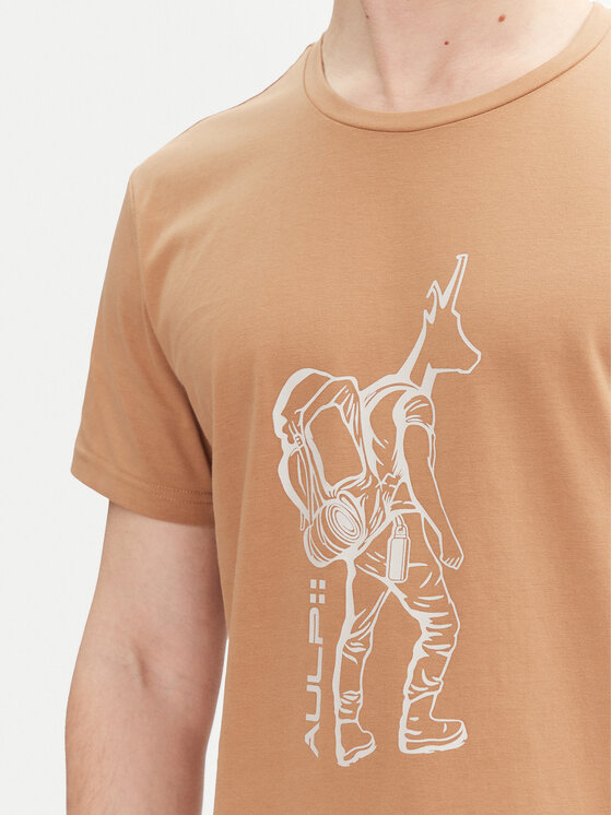 Aulp Aulp T-Shirt Ticco Pomarańczowy Regular Fit