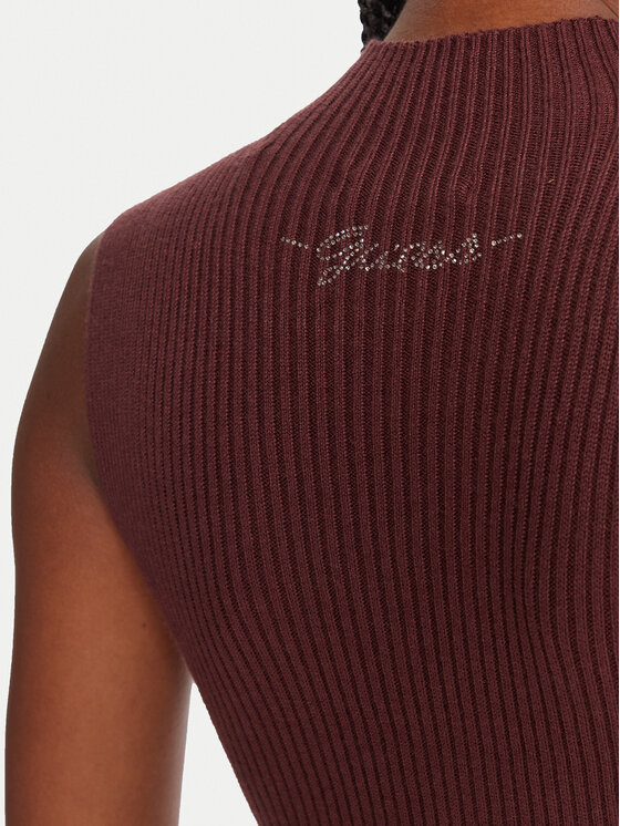 Guess Guess Φόρεμα υφασμάτινο W5BK23 Z3OW2 Καφέ Slim Fit