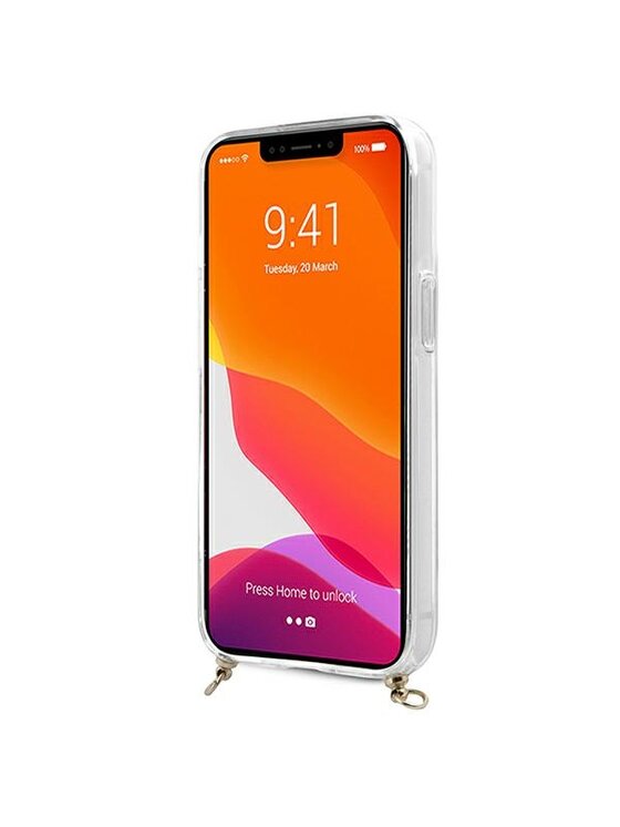 Guess Guess Etui na telefon 4G Chain Strap Złoty