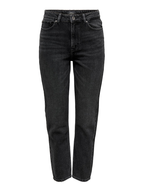 ONLY ONLY Jeansy Emily 15235780 Czarny Straight Fit