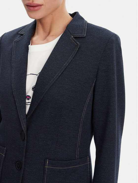 Olsen Olsen Marynarka 15001470 Granatowy Regular Fit