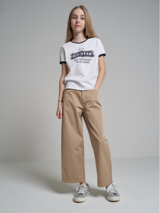 BIG STAR BIG STAR Jeansy sia_801 Beżowy Wide Fit