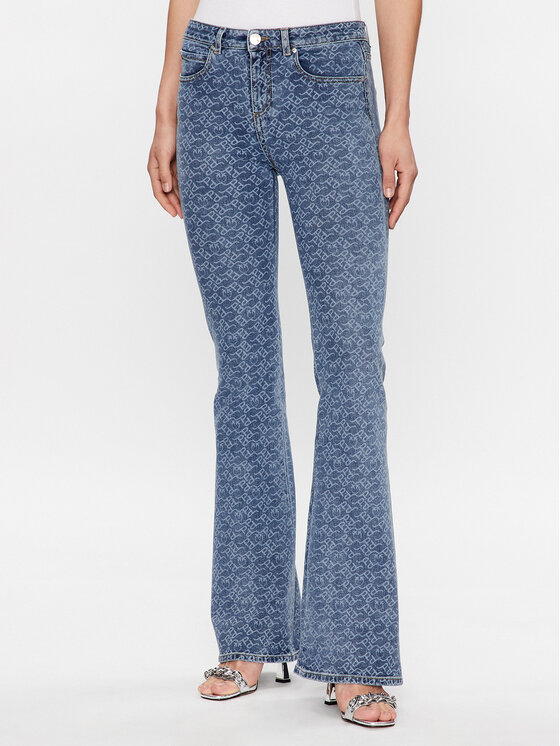 PINKO Pinko Jeansy Flora 100561 A0Q0 Modrá Flare Fit