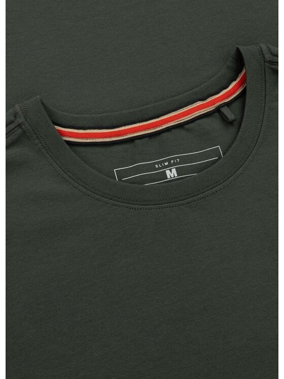 PITBULL PITBULL T-Shirt MINIMAL Zielony Regular Fit