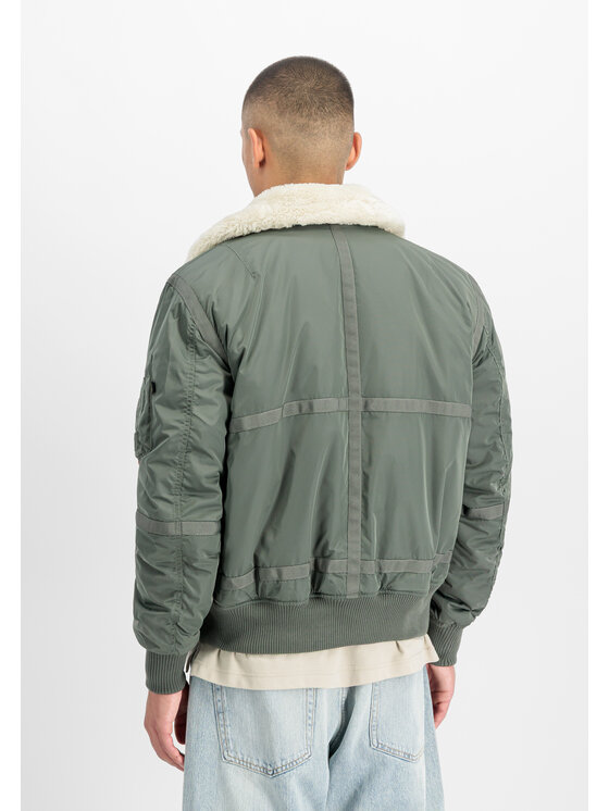 Alpha Industries Alpha Industries Kurtka bomber B-15 III TT Two Tone Bomber Jacket Zielony Regular Fit