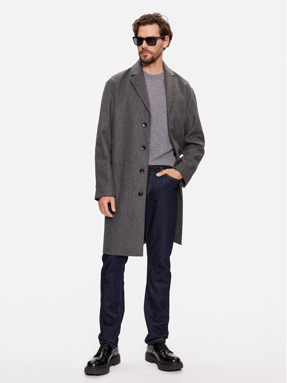 Calvin Klein Calvin Klein Вълнено палто K10K111745 Сив Regular Fit