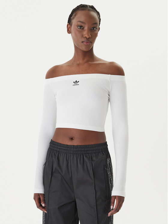 adidas adidas Bluză Essentials KE3153 Alb Slim Fit