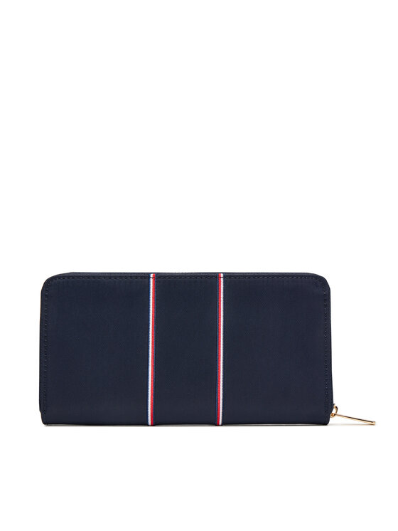 Tommy Hilfiger Tommy Hilfiger Große Damen Geldbörse Th Icon Lrg Za Nylon Corp AW0AW17954 Dunkelblau