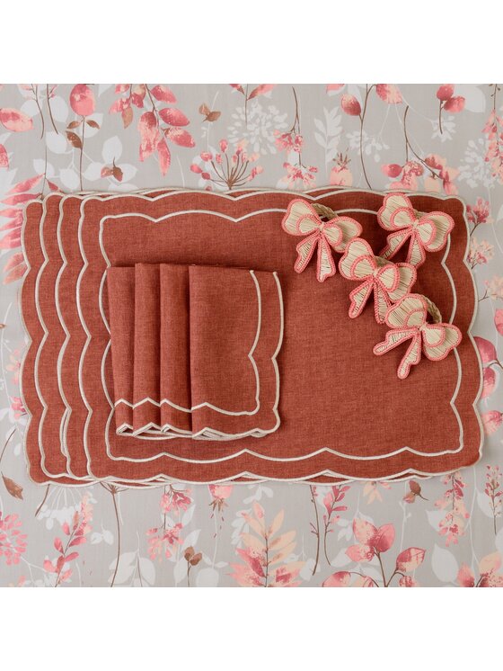 Roseberry Home Roseberry Home Obrączka na serwetki Pink Bow Różowy