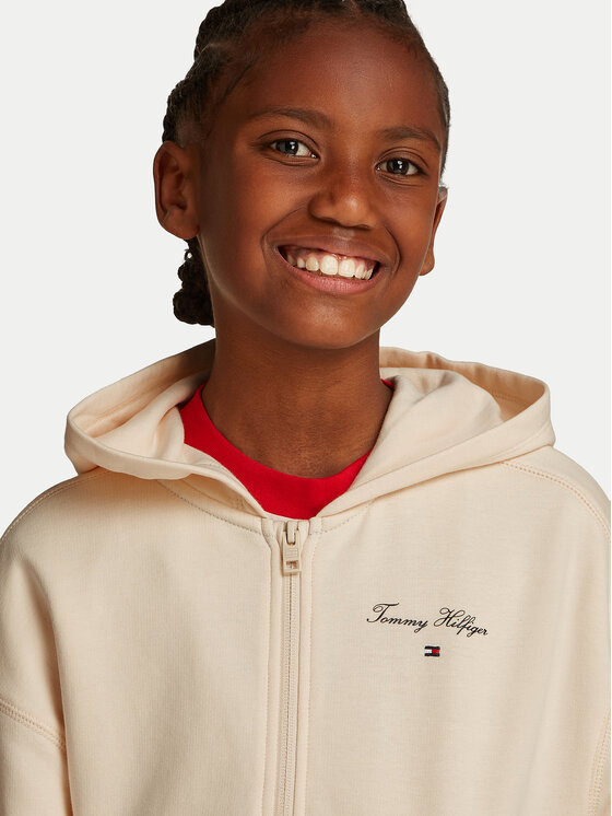 Tommy Hilfiger Tommy Hilfiger Bluza Varsity KG0KG08318 Beżowy Regular Fit