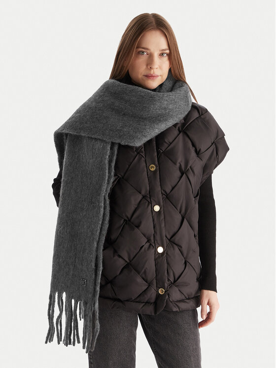 Calvin Klein Calvin Klein Зимен шал Emblem Brushed LV04D8069G Сив