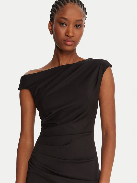 Rinascimento Rinascimento Sukienka koktajlowa CFC0125334003 Czarny Slim Fit