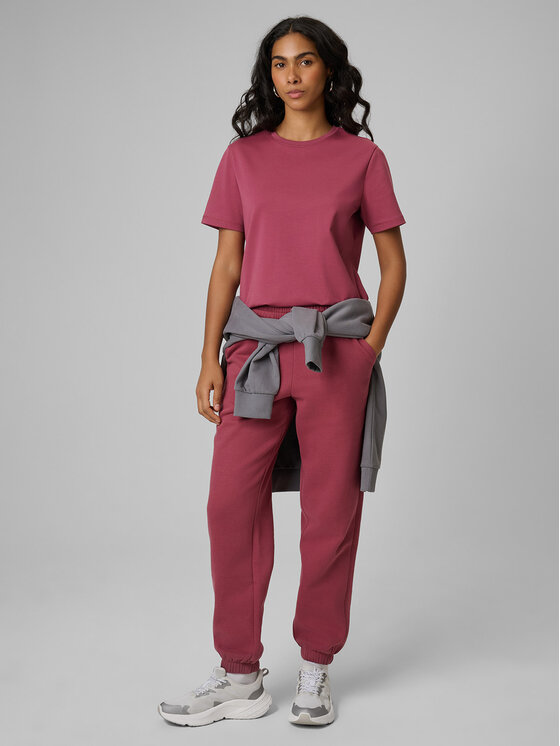 4F 4F T-Shirt BASIC+ Bordowy Regular Fit