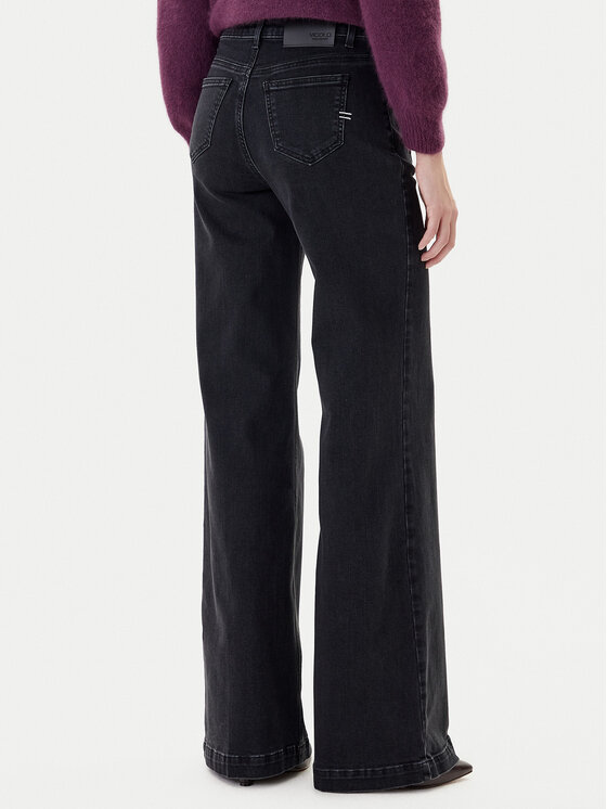 ViCOLO ViCOLO Blugi DF5078 Negru Wide Leg