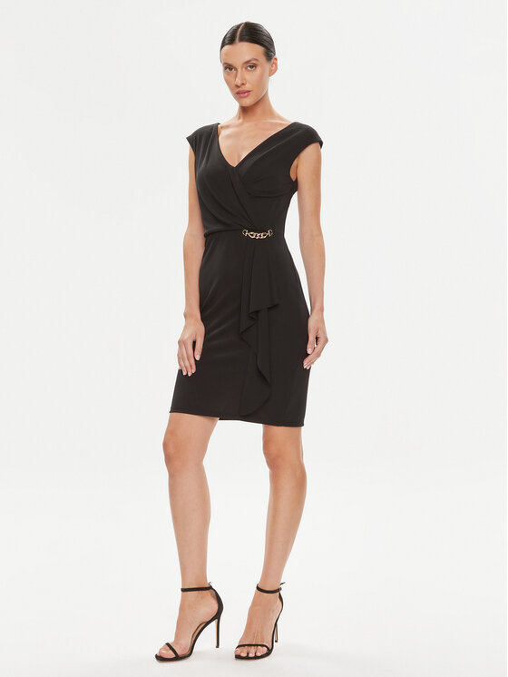 Rinascimento Rinascimento Kokteilinė suknelė CFC0019373002 Juoda Regular Fit