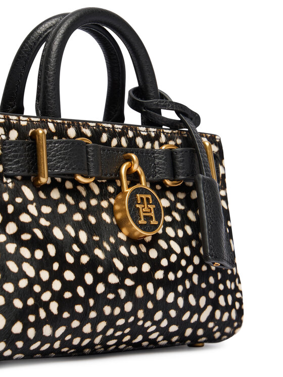 Tommy Hilfiger Tommy Hilfiger Handtasche American Icon Micro Tote Deer Le AW0AW18168 Schwarz