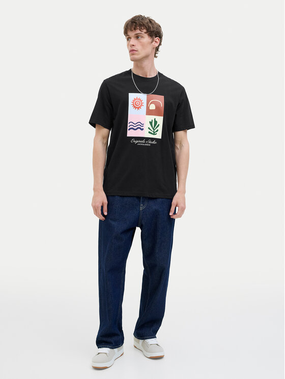 Jack & Jones Jack & Jones T-Shirt Canggu 12277220 Czarny Regular Fit