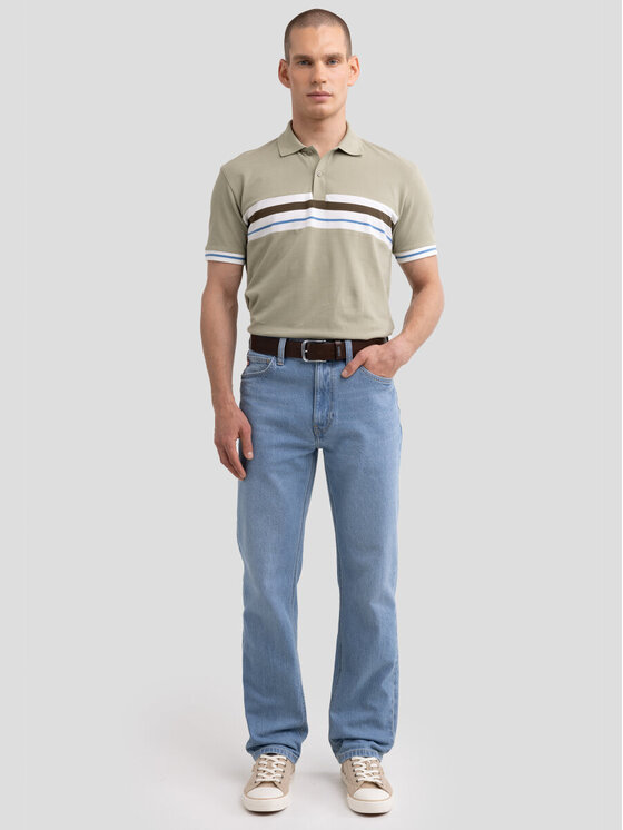 BIG STAR BIG STAR Polo POLOER_300_150 Zielony Basic Fit