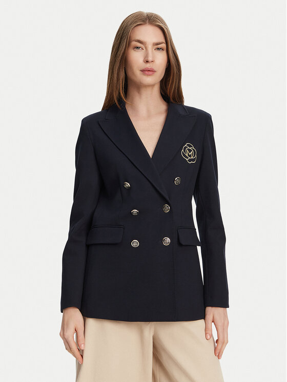 Marella Marella Švarkas Baiocco 2513911024 Tamsiai mėlyna Slim Fit