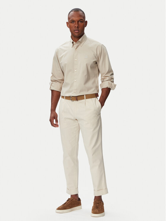 BOSS BOSS Сорочка Ricoplus_M 50565626 Світло-бежевий Regular Fit