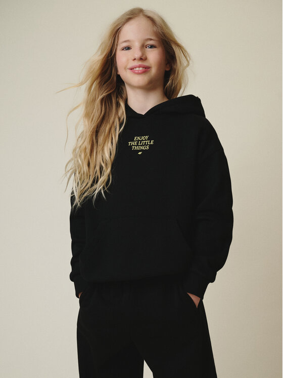 4F 4F Bluza MOVE OUTSIDE Czarny Loose Fit