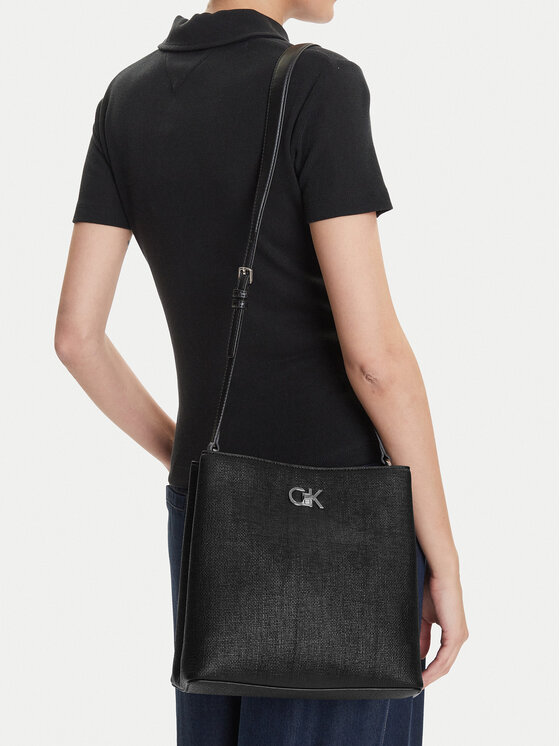 Calvin Klein Calvin Klein Τσάντα Ck Bucket Bag_Tex K60K613179 Μαύρο