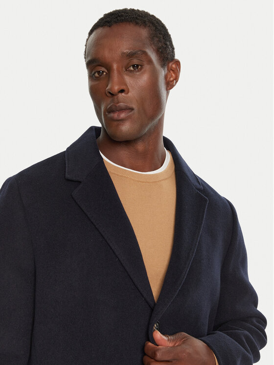 Tommy Hilfiger Tommy Hilfiger Вълнено палто MW0MW36611 Тъмносин Regular Fit