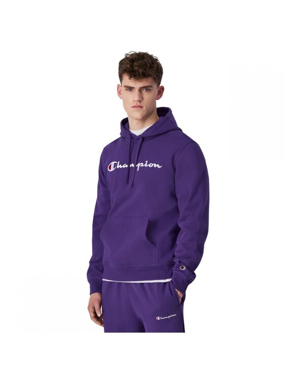 Champion Bluza Hooded Sweatshirt Fioletowy Regular Fit