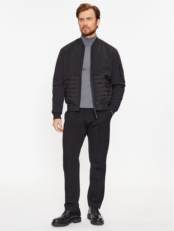 Calvin Klein Calvin Klein Kurtka bomber K10K111802 Czarny Regular Fit
