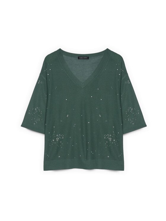 Fiorella Rubino Fiorella Rubino Sweter M215L008493N035 Zielony Boxy Fit