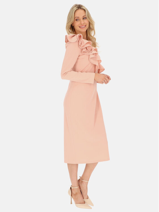 L’AF L’AF Sukienka koktajlowa Kim Różowy Slim Fit