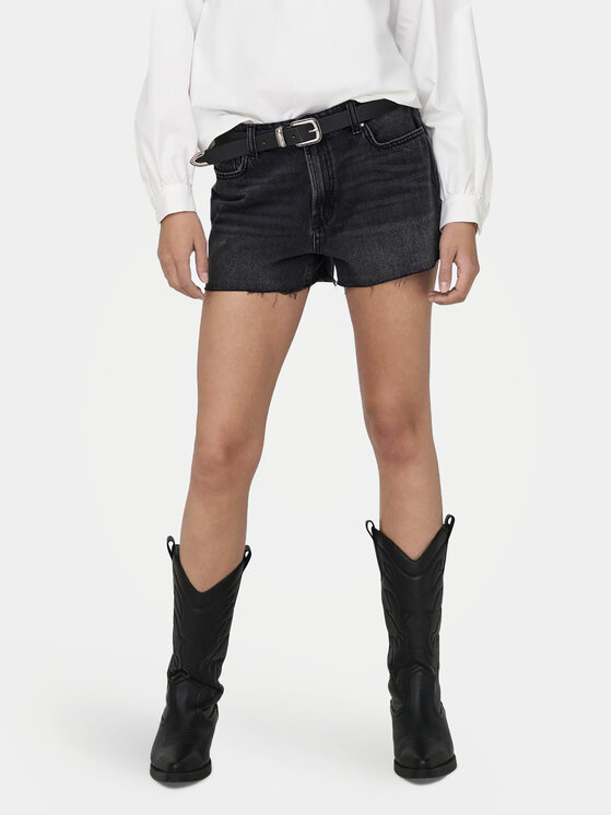 ONLY ONLY Jeans kratke hlače Jaci 15314430 Črna Loose Fit