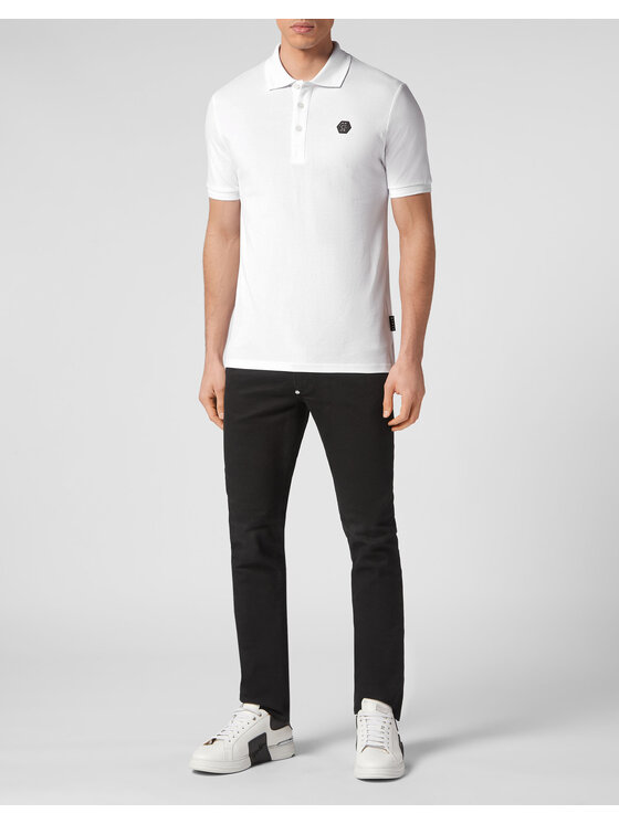PHILIPP PLEIN PHILIPP PLEIN Polo 2149 Biały Slim Fit