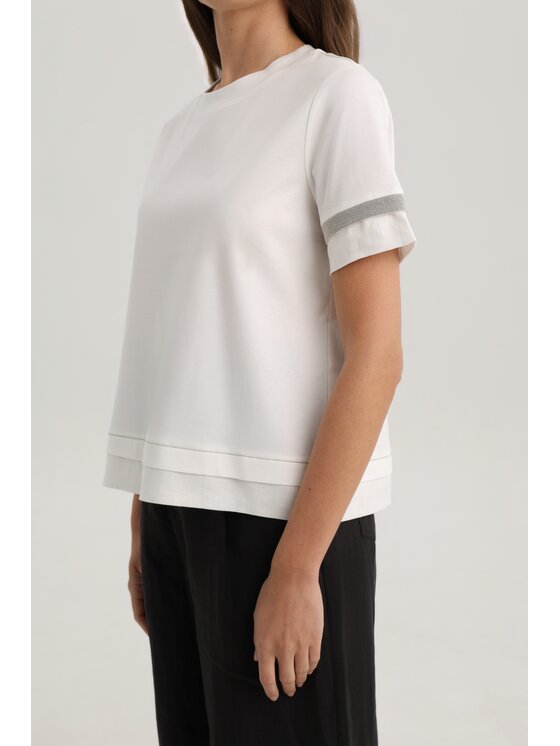Deni Cler Milano Deni Cler Milano T-Shirt T-DC-T213-F2-10-11-1 Biały Regular Fit