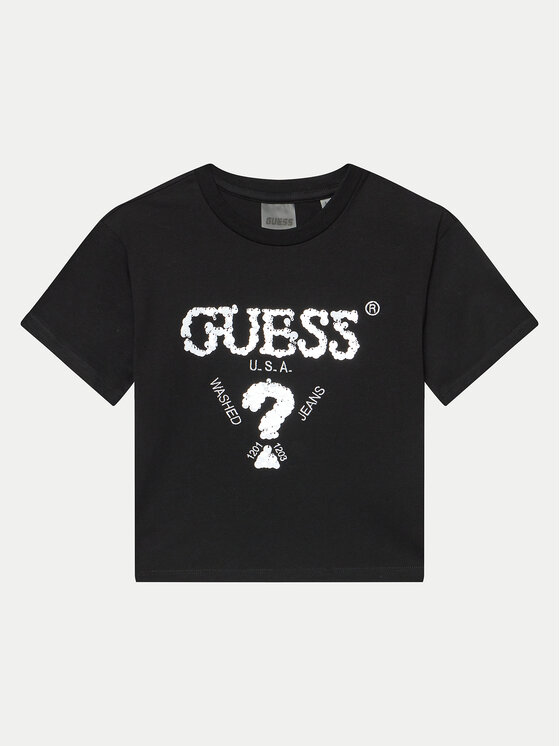 Guess T-krekls J4YI46 K8FQ4 Melns Regular Fit