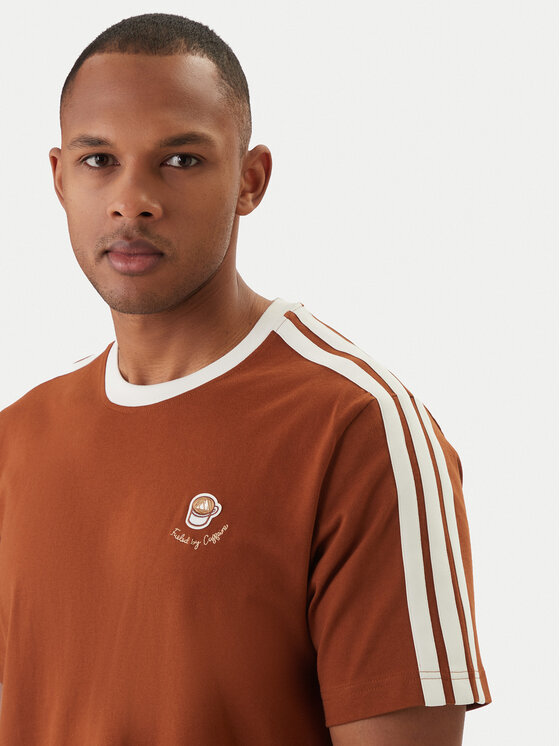 adidas adidas Póló Lux Coffee Cafe Cup Graphic JZ5070 Barna Loose Fit