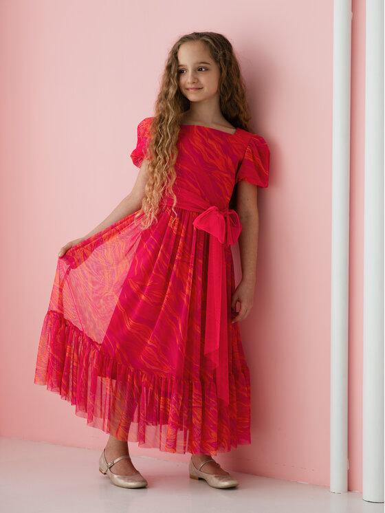 SLY SLY Sukienka 4W-08A Różowy Comfortable Fit