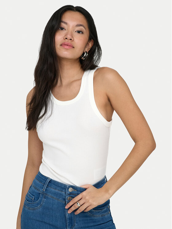 ONLY ONLY Top Val 2-Way 15371705 Biały Slim Fit