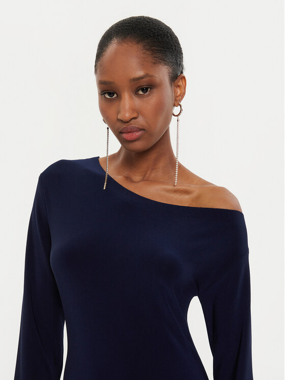 NORMA KAMALI NORMA KAMALI Coctailkleid KK2243PLE35951 Dunkelblau Slim Fit