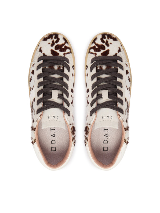 D.A.T.E. D.A.T.E. Sneakersy Hill Low Pony Cow W451-HL-PN Béžová