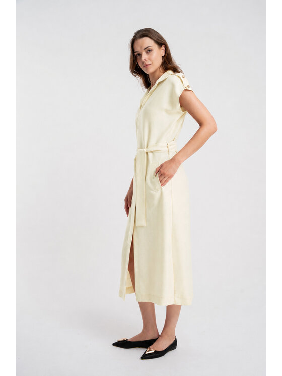 CLICK CLICK Sukienka letnia 60-6025 Żółty jasny Comfortable Fit