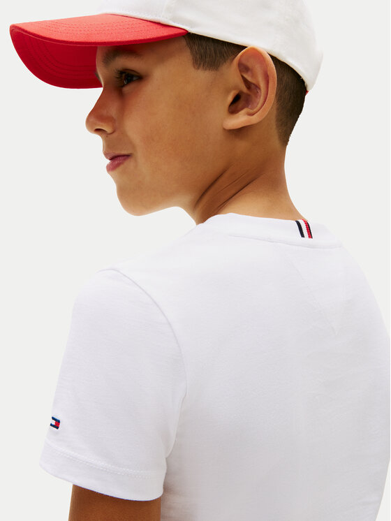 Tommy Hilfiger Tommy Hilfiger Póló Wavy Flag KB0KB10275 Fehér Regular Fit