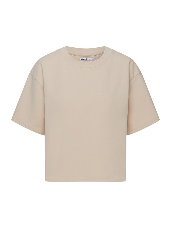 Esotiq Esotiq T-Shirt 42568 Beżowy Regular Fit