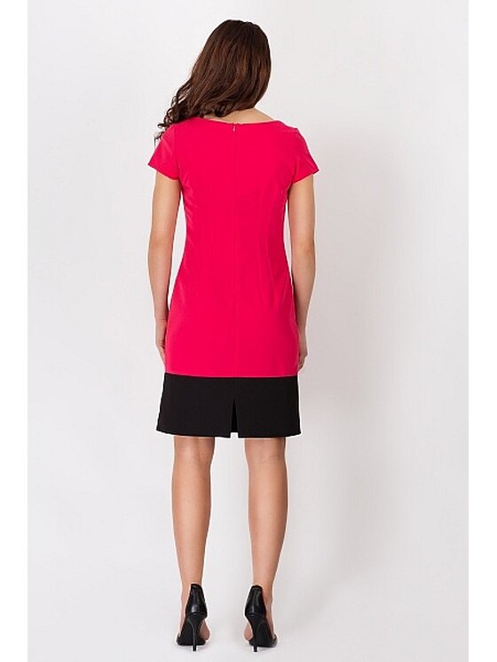 Awama Awama Sukienka A086 Czerwony Basic Fit