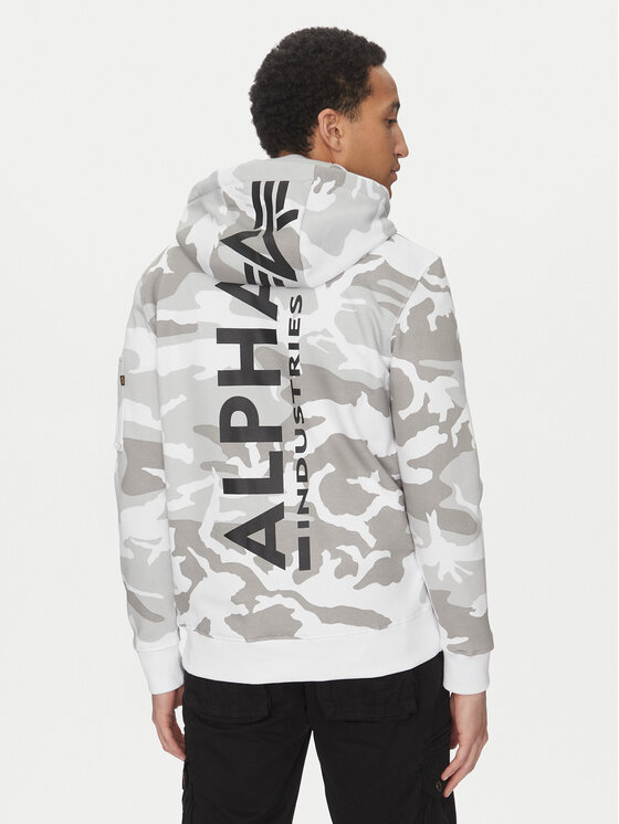 Alpha Industries Alpha Industries Суитшърт Back Print 178318 Сив Regular Fit