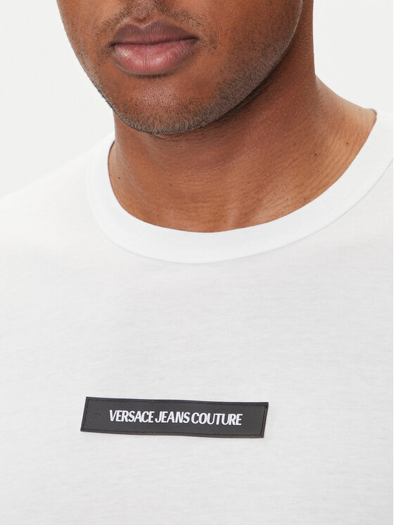 Versace Jeans Couture Versace Jeans Couture Tričko 79GAHT06 CJ00T Biela Regular Fit