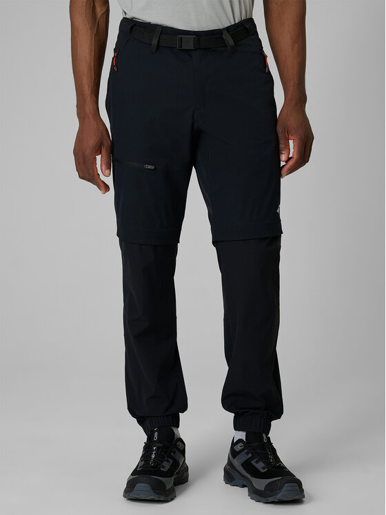 4F 4F Spodnie outdoor TREKKING Czarny Regular Fit