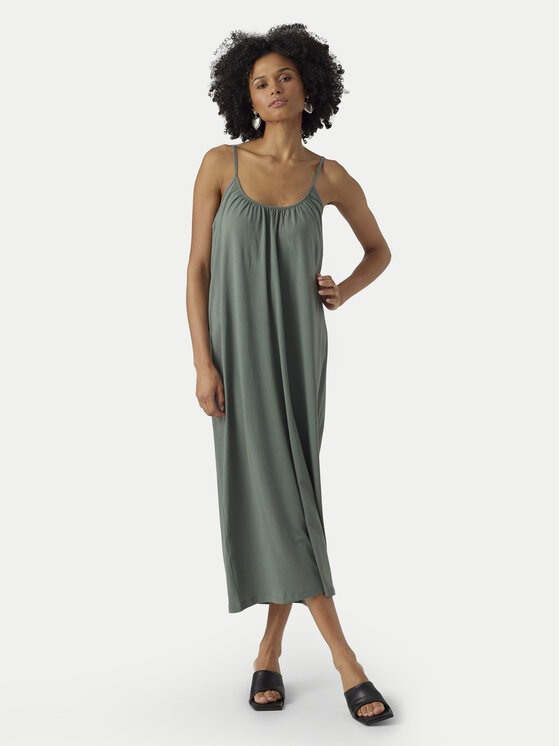 Vero Moda Vero Moda Letní šaty Luna 10286077 Zelená Regular Fit