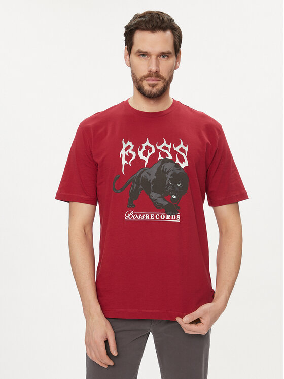 Boss Majica TeePantera 50510223 Rdeča Regular Fit